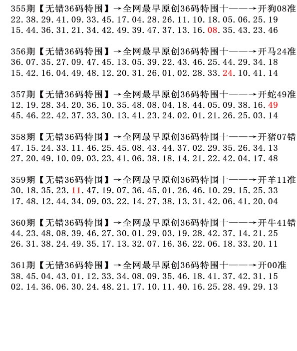 361期36码特围[图]