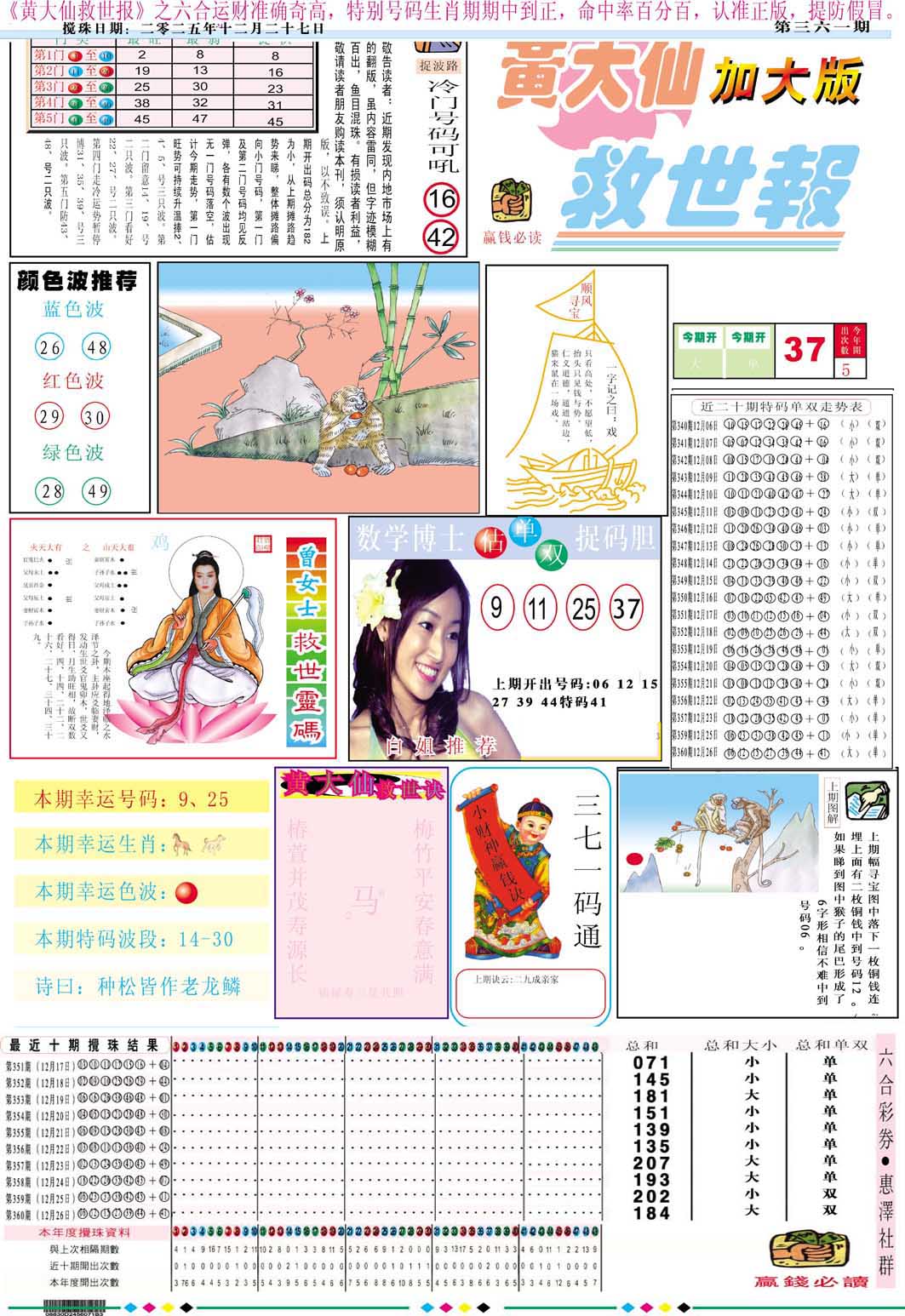 361期黄大仙救世A加大版[图]