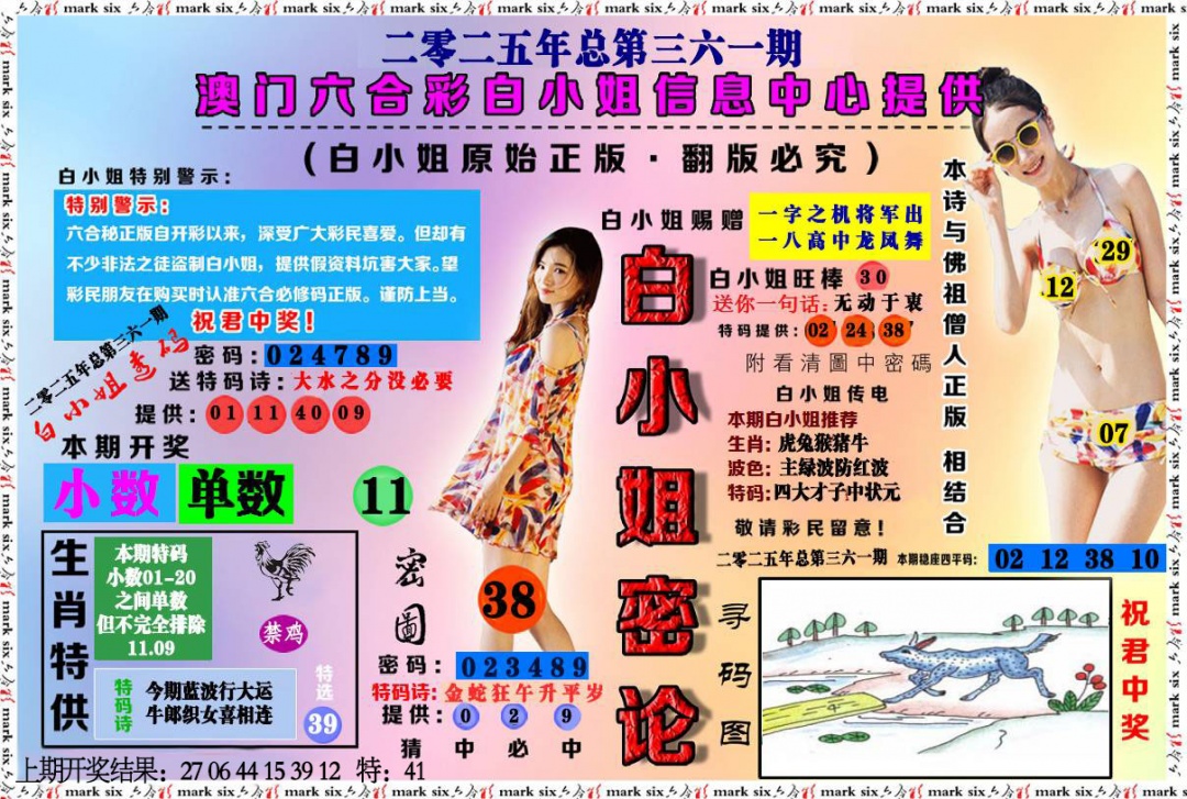361期白小姐密论[图]