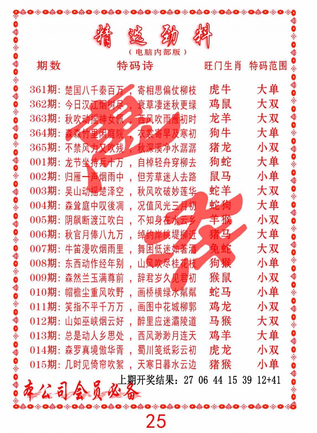 361期精选劲料[图]