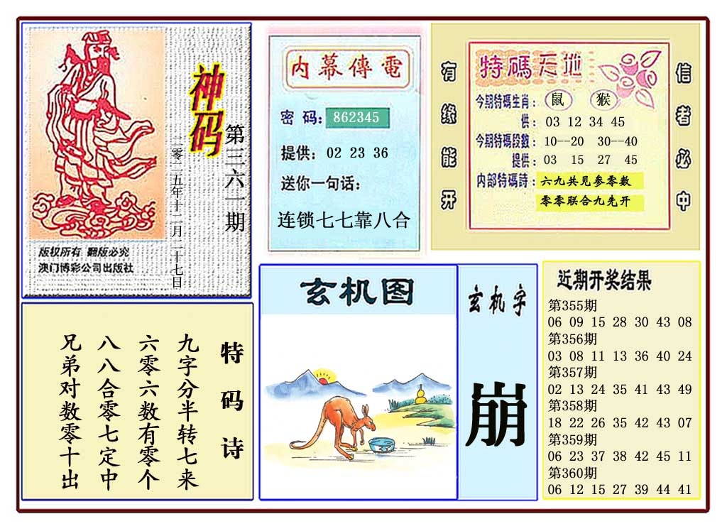 361期黄大仙神码[图]