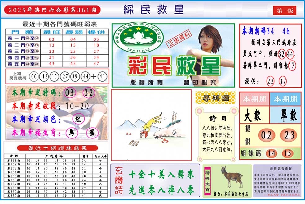 361期彩民救星A[图]