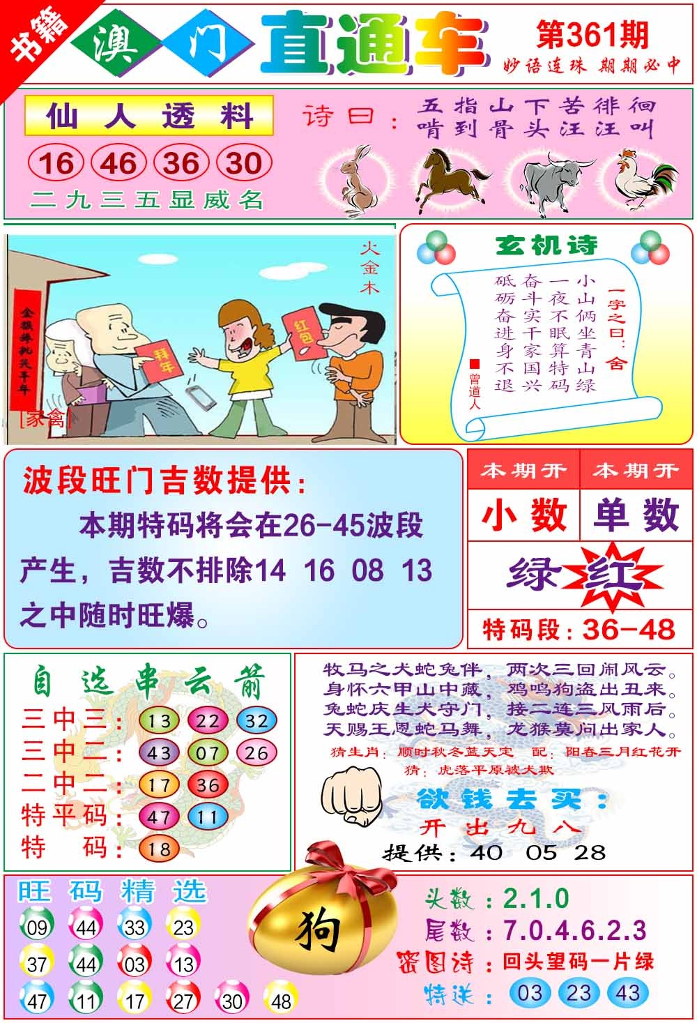 361期白姐直通车[图]