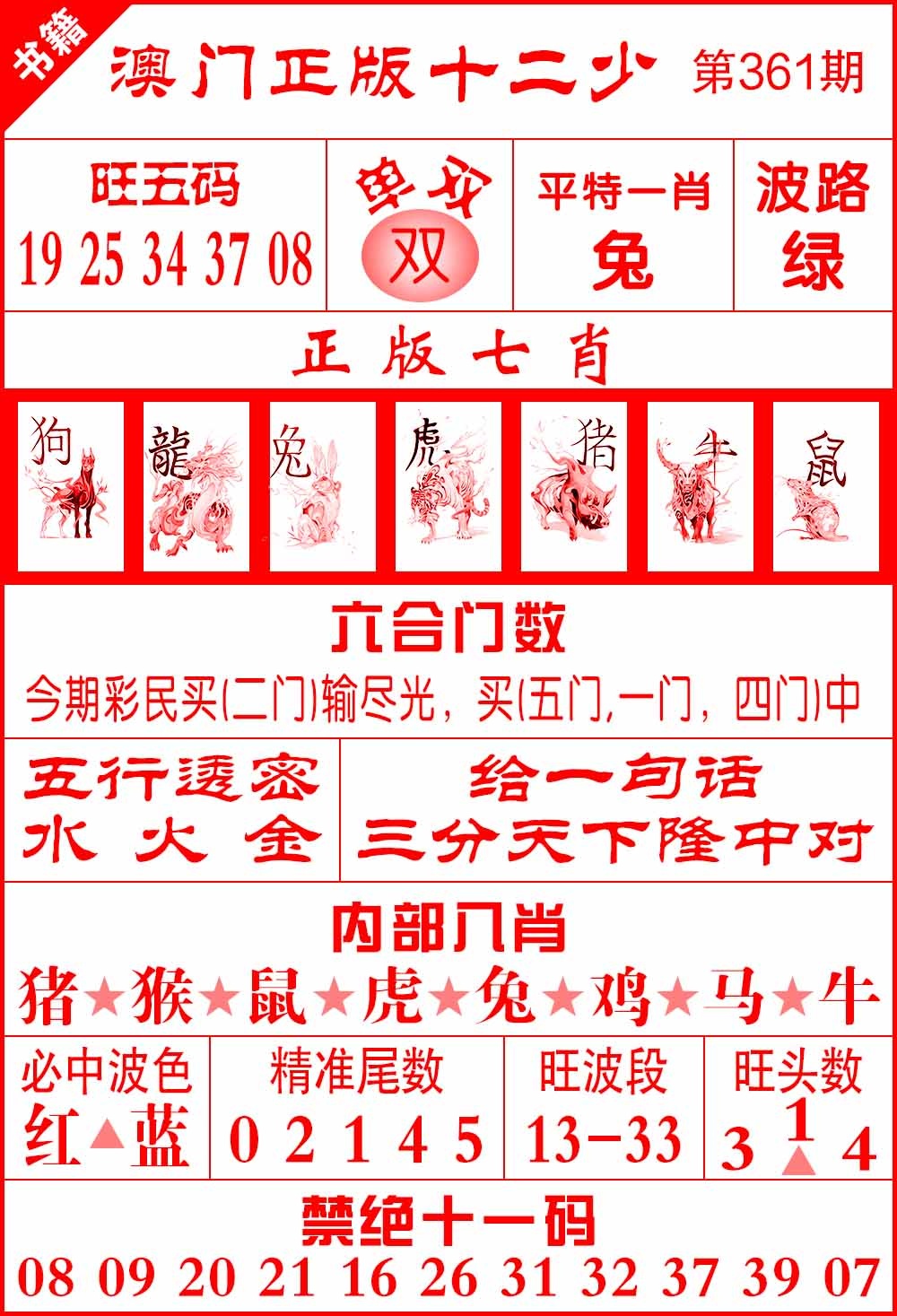 361期澳门十二少[图]