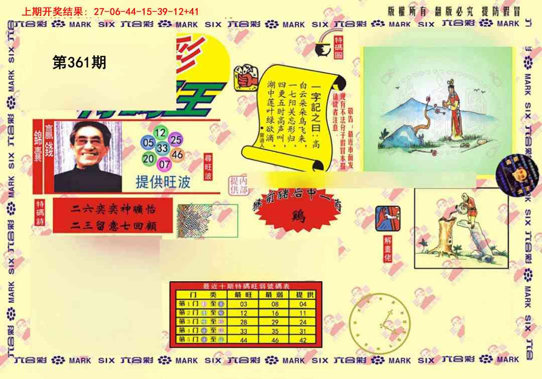 361期心水特码(信封)[图]