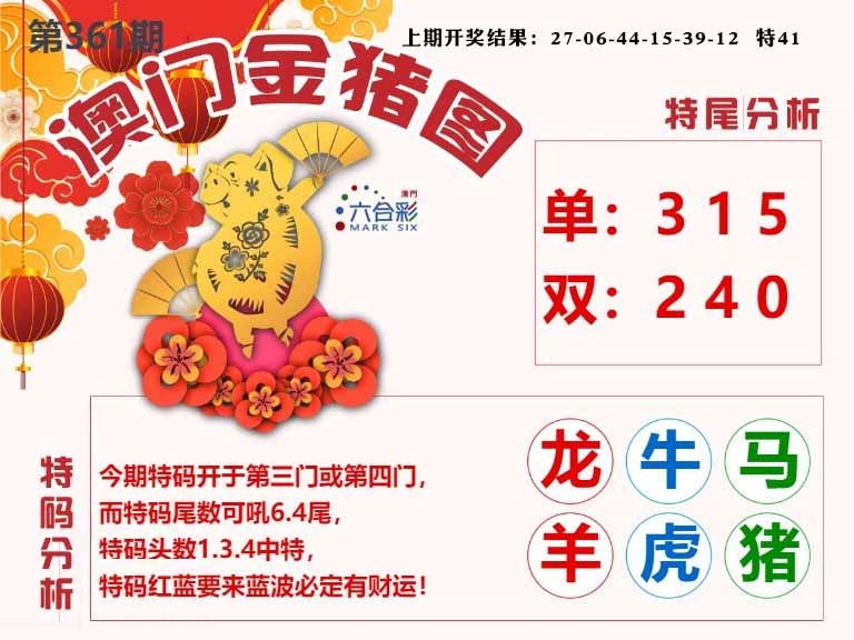 361期澳门金猪图[图]